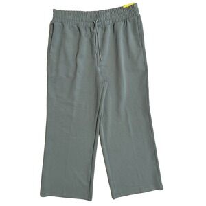 all in‎ Motion green blue high rise rib pant elastic waist pockets Size XL NWT